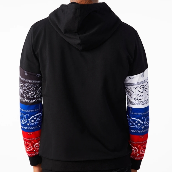 ROCKSTAR ORIGINAL BLACK BANDANA HOODIE - Picture 2 of 3